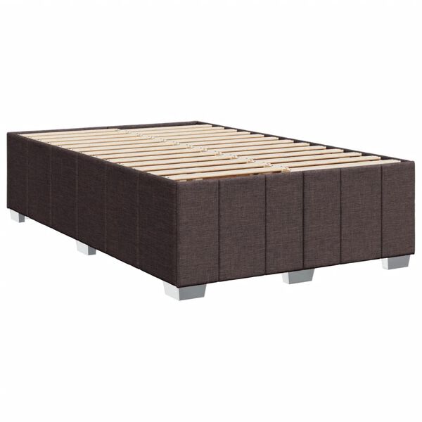 vidaXL Bettgestell ohne Matratze Dunkelbraun 120x200 cm Stoff