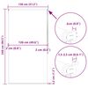 vidaXL Duschrollo 130x240 cm Stoffbreite 126 cm