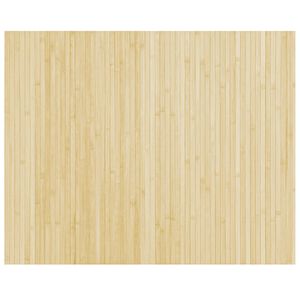 vidaXL Teppich Rechteckig Hell Natur 80x100 cm Bambus