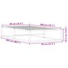 vidaXL Bettgestell ohne Matratze Wei&szlig; 90x200 cm Metall