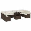 vidaXL Gartensofa-set 11 stk. 10-Sitzanzahl Braun Poly Rattan