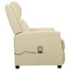 vidaXL Massagesessel Creme Kunstleder