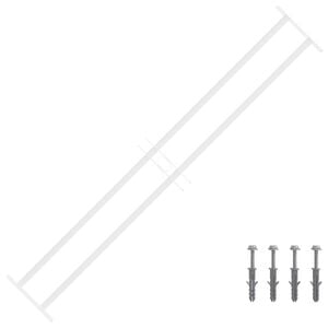 vidaXL Sicherheitsgitter f&uuml;r Fenster mit 2 Querstangen 3 stk.