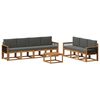 vidaXL Outdoor-Sofagarnitur 7 stk. Natur und Anthrazit