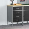 vidaXL Werkbank mit Schubladen Schwarz und Grau 50 x 55 x 85 cm