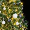 vidaXL K&uuml;nstlicher Weihnachtsbaum 300 LEDs & Kugeln Beschneit 210 cm