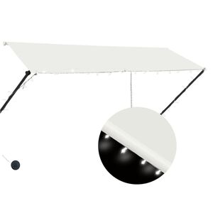 vidaXL Einziehbare Markise mit LED 300&times;150 cm Creme