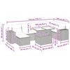 vidaXL 8-tlg. Garten-Sofagarnitur mit Kissen Beige Poly Rattan