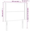 vidaXL LED Kopfteil Schwarz 103x16x118/128 cm Kunstleder