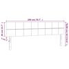 vidaXL LED Kopfteil Schwarz 200x5x78/88 cm Samt