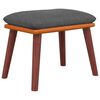 vidaXL Fu&szlig;hocker Dunkelgrau 45x29,5x35 cm Stoff und Kunstleder