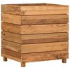 vidaXL Hochbeet 50x40x55 cm Teak Altholz und Stahl