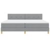 vidaXL Boxspringbett mit Matratze Hellgrau 200 x 200 cm Stoff