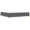 vidaXL Boxspringbett mit Matratze Dunkelgrau 200 x 200 cm Stoff