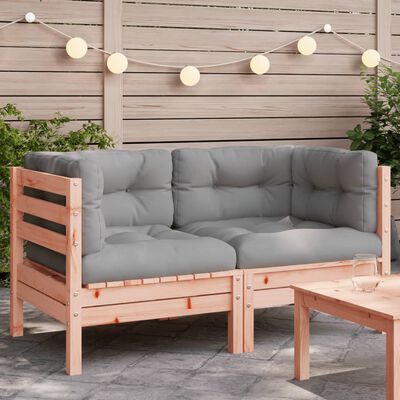 vidaXL Garten-Ecksofa mit Kissen 2 Stk. Massivholz Douglasie