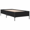 vidaXL Bettgestell Schwarz 90x200 cm Holzwerkstoff und Metall
