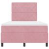 vidaXL Boxspringbett mit Matratze mit Kopfteil Rosa 120 x 200 cm Stoff