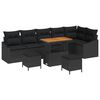 vidaXL Gartensofa-set 9 stk. 7-Sitzanzahl Schwarz Poly Rattan