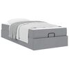 vidaXL Bettgestell mit Matratze mit Matratze 2 pcs Hellgrau Stoff