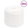 vidaXL Bootsseil Wei&szlig; 16 mm 50 m Polypropylen