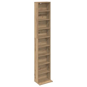 vidaXL CD Regal Artisan-Eiche 33 x 23,5 x 175 cm Holzwerkstoff