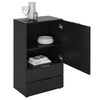 FMD Kommode mit Schublade und T&uuml;r 49,7x31,7x81,3 cm Schwarz