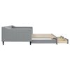 vidaXL Tagesbett Ausziehbar mit Schubladen Hellgrau 100x200 cm Stoff