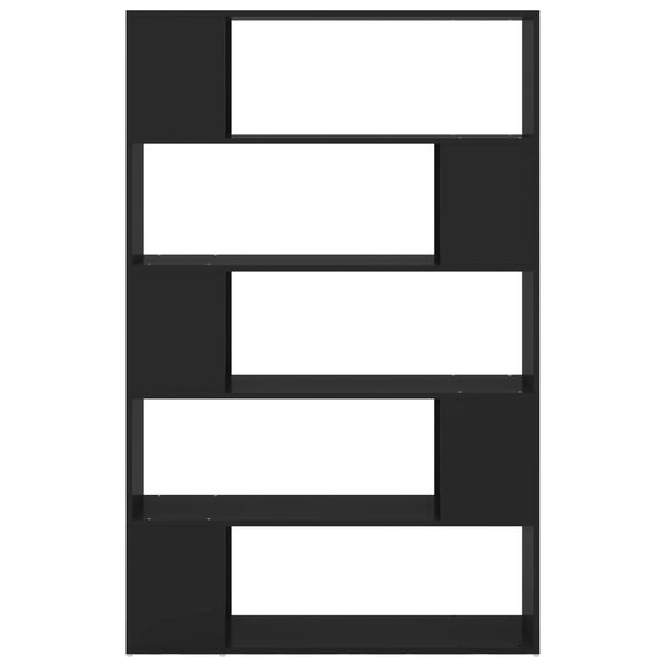 vidaXL B&uuml;cherregal Raumteiler Schwarz 100x24x155 cm Holzwerkstoff