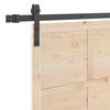 vidaXL Schiebet&uuml;r Braun 90 x 208 cm Massives Kiefernholz