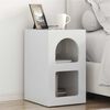vidaXL Nachttisch Hochglanz Wei&szlig; 29,5 x 33,5 x 50 cm Holzwerkstoff