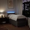 vidaXL Boxspringbett mit Matratze Taupe 80x200 cm Stoff