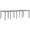vidaXL Gartentisch Hellgrau 250 x 100 x 73 cm Poly-Rattan
