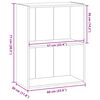 vidaXL B&uuml;cherregal Grau Sonoma 60x30x77 cm Holzwerkstoff
