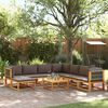 vidaXL 9-tlg. Gartensofa-Set mit Kissen Holz Akazie & Seil