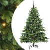vidaXL K&uuml;nstlicher Weihnachtsbaum mit 150 LEDs Gr&uuml;n 150 cm PE und PVC