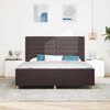 vidaXL Bettgestell mit Kopfteil Dunkelbraun 180 x 200 cm Stoff