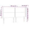 vidaXL LED Kopfteil Blau 183x16x118/128 cm Stoff