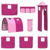 vidaXL Kinderloftbett Schwarz und Pink 99,5 x 200 cm Metall
