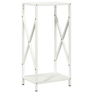 vidaXL Brennholzregal Wei&szlig; 34x25x70 cm Kaltgewalzter Stahl