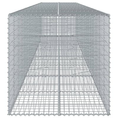 vidaXL Gabione mit Deckel 800x100x100 cm Verzinktes Eisen