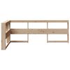 vidaXL Kopfteil mit B&uuml;cherregal L-Form 75 cm Massivholz Kiefer