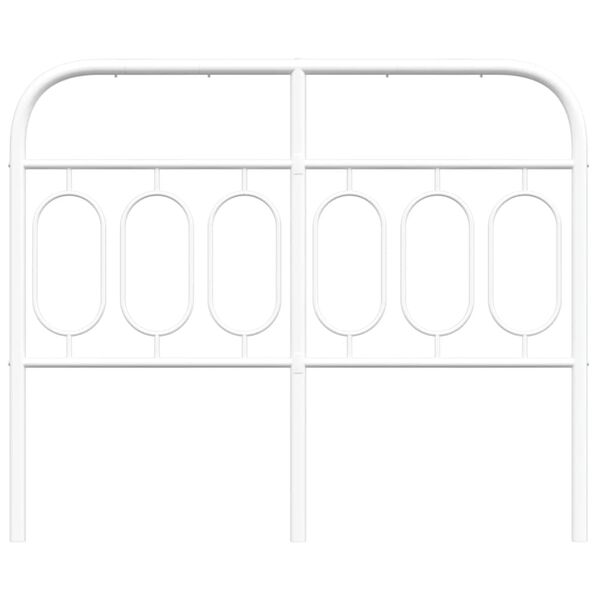 vidaXL Kopfteil Metall Wei&szlig; 120 cm