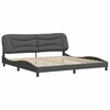 vidaXL Bettgestell ohne Matratze "Hvar" Dunkelgrau 200x200 cm Stoff