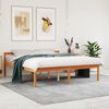 vidaXL Seniorenbett Wachsbraun 160x200 cm Massivholz Kiefer