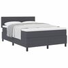 vidaXL Boxspringbett Dunkelgrau und Wei&szlig; 140 x 190 cm Cordstoff