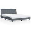 vidaXL Bettgestell ohne Matratze "Hanko" Dunkelgrau 160x200 cm Samt