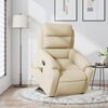 vidaXL Massagesessel mit Aufstehhilfe Creme Stoff