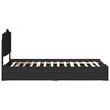 vidaXL Aufbewahrungsbett Schwarz 75 x 190 cm Holzwerkstoff