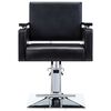 vidaXL Friseurstuhl Kunstleder Schwarz