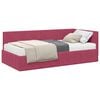 vidaXL Eckbettgestell mit Matratze 2 stk. Weinrot 90 x 200 cm Samt